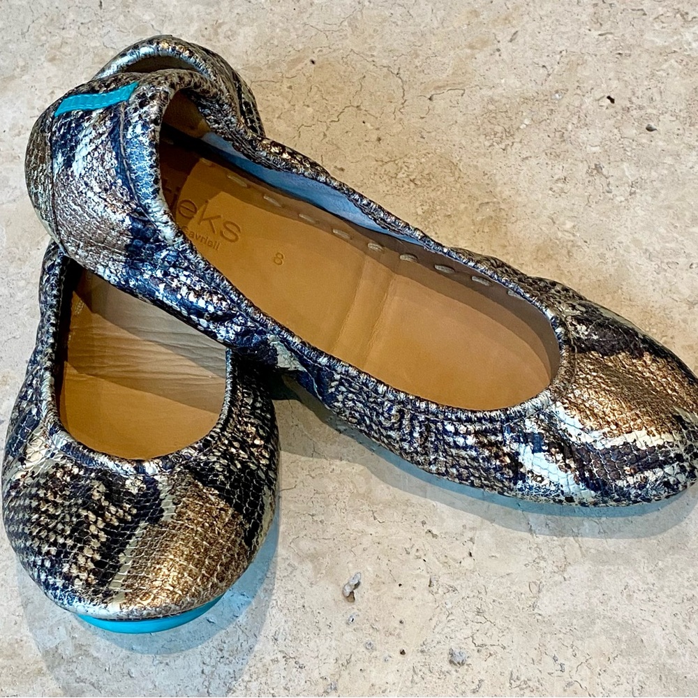 Tieks Copperhead Snake Italian Leather Ballet Flats 8